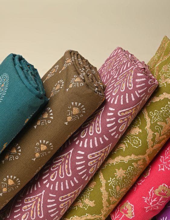 Wholesale Block Print Fabric Supplier 4 Bagru Print Fabric