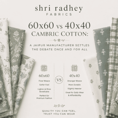 60x60 vs 40x40 Cambric Cotton: A Jaipur Manufacturer Settles the Debate Once and For All 2 The Fabric Behind India’s Best Kurtis: What Cambric Cotton 60×60 Actually Is (And Why It Matters)