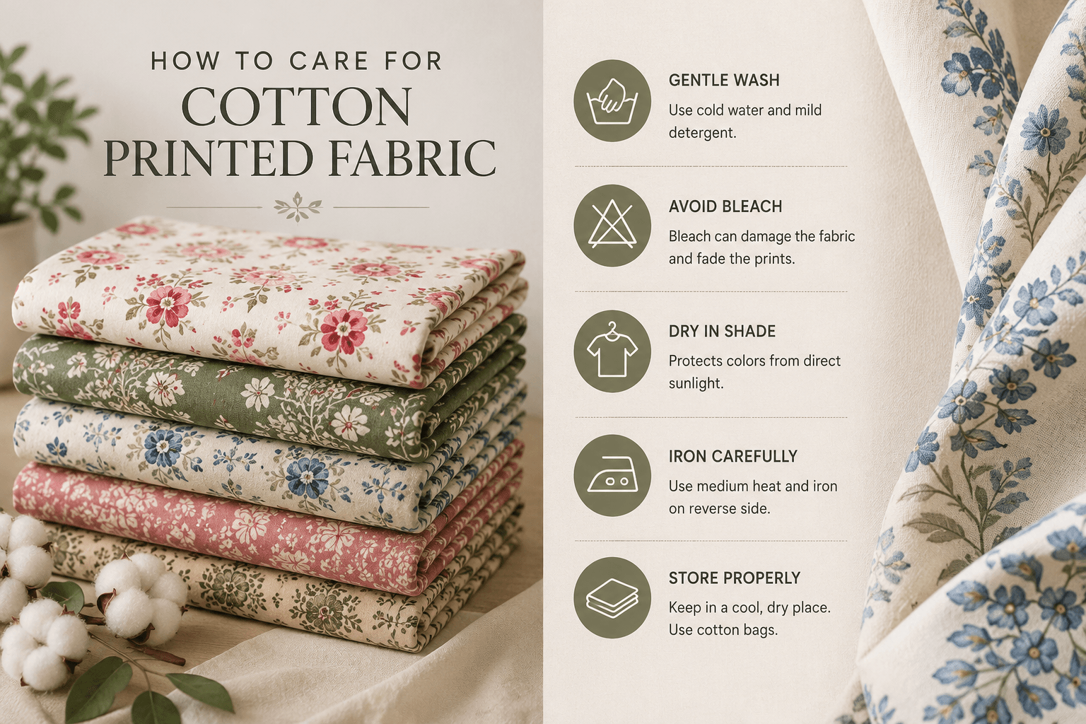 How to Care for Cotton Printed Fabric